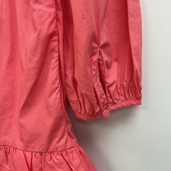 NWT J. Crew Poplin Tiered Ruffle Mini Dress Preppy Coal Pink XS - Picture 7 of 9